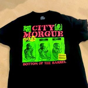 City Morgue bottom of the barrel Volume 3 t-shirt. Size Large
